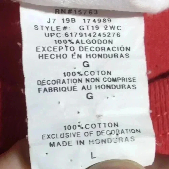 Champion "Big C" logo heavy cotton vintage shirt sz L - Picture 3 of 5